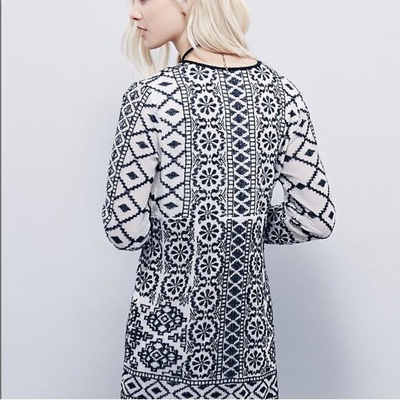 Antik Batik | Ida Mini Dress Cream Black Embroidered Tassels Boho Summer XS - Picture 4 of 15